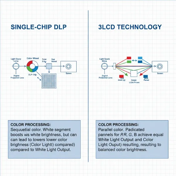 The Unseen Hues: Decoding Color Brightness vs. White Brightness in Projectors