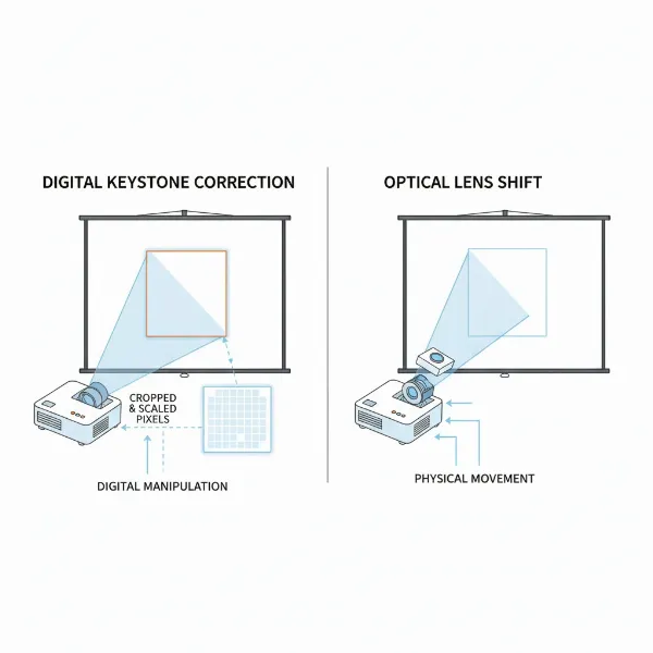 Keystone Correction Explained: Digital vs. Optical Lens Shift for Projectors