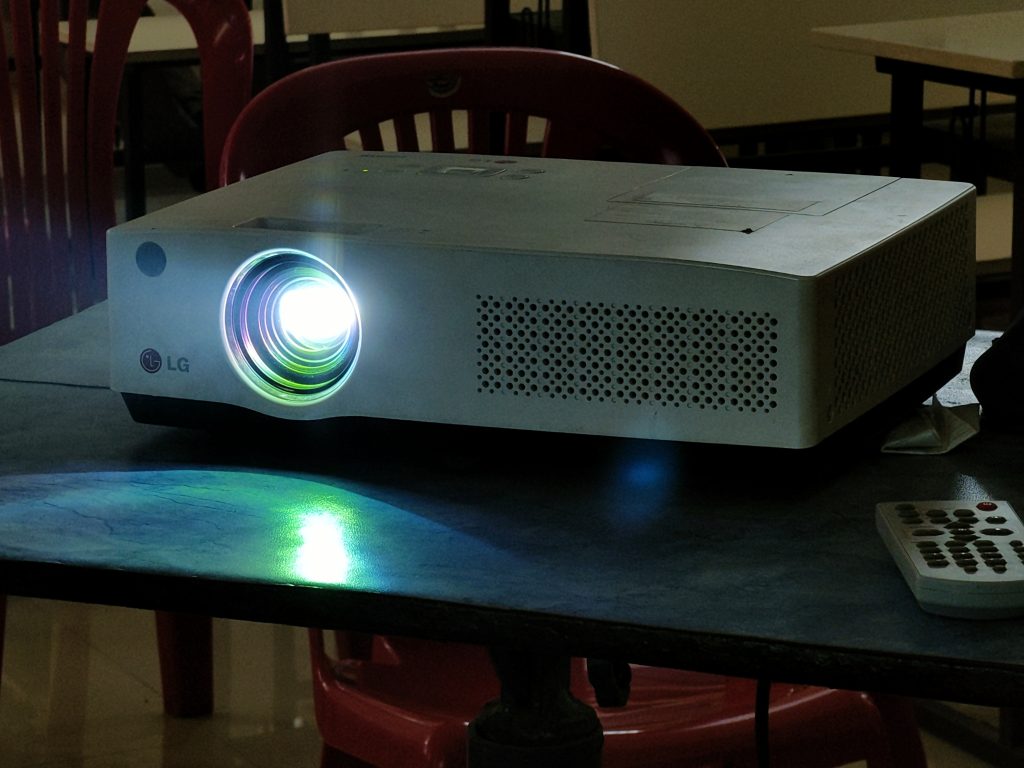 4K home theater projector setup