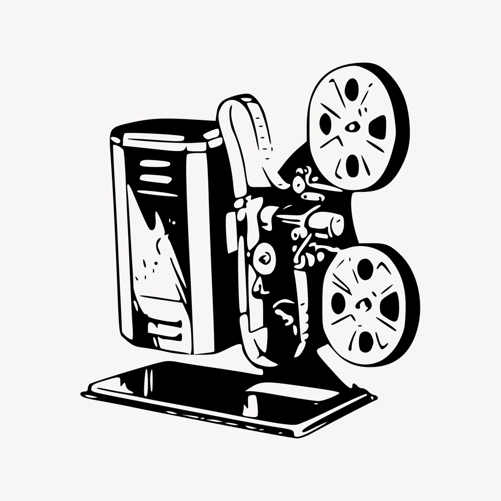 Home theater projector in a dark room